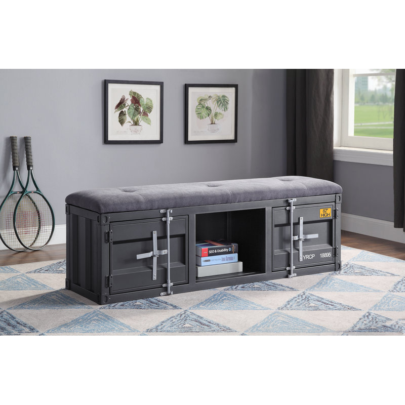 Breakwater Bay Jamar Metal Storage Bench & Reviews Wayfair
